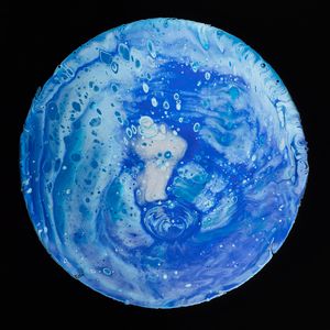 Preview wallpaper bubble, texture, macro, acrylic, blue