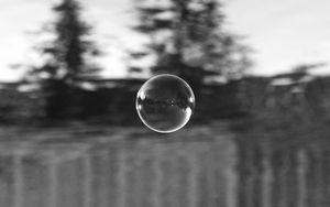 Preview wallpaper bubble, transparent blur, black and white