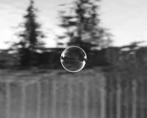 Preview wallpaper bubble, transparent blur, black and white