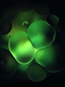 Preview wallpaper bubble, water, glow, dark