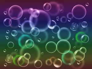 Preview wallpaper bubbles, abstract, multicolored