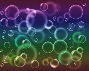 Preview wallpaper bubbles, abstract, multicolored