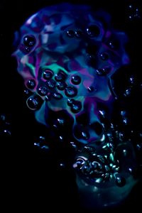 Preview wallpaper bubbles, abstraction, glare, dark