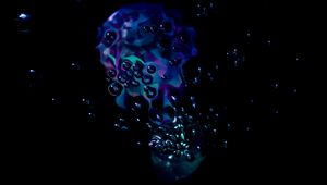 Preview wallpaper bubbles, abstraction, glare, dark