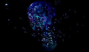 Preview wallpaper bubbles, abstraction, glare, dark