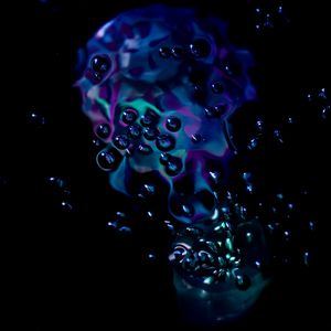 Preview wallpaper bubbles, abstraction, glare, dark