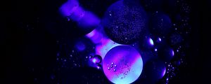 Download Wallpaper 2560x1024 Bubbles Air Circles Structure Transparent Purple Ultrawide Monitor Hd Background