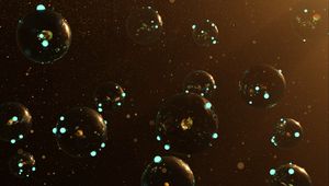 Preview wallpaper bubbles, balls, glare, 3d