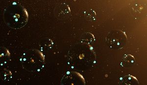 Preview wallpaper bubbles, balls, glare, 3d