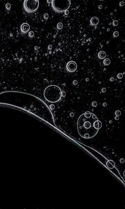 Preview wallpaper bubbles, black, water