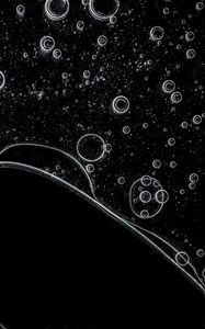 Preview wallpaper bubbles, black, water