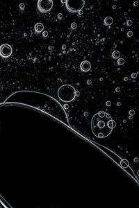 Preview wallpaper bubbles, black, water