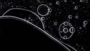 Preview wallpaper bubbles, black, water