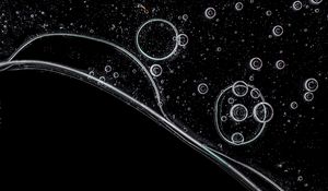 Preview wallpaper bubbles, black, water