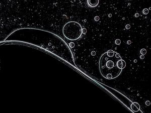 Preview wallpaper bubbles, black, water