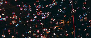 Preview wallpaper bubbles, blur, dark, night