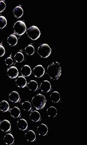 Preview wallpaper bubbles, bw, circles, dark