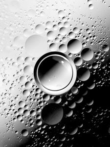 Preview wallpaper bubbles, bw, form, gray, white