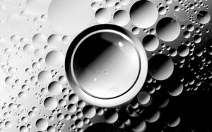 Preview wallpaper bubbles, bw, form, gray, white