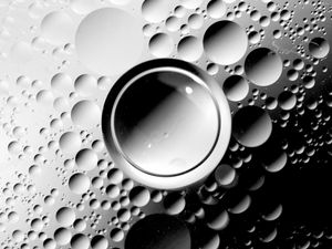 Preview wallpaper bubbles, bw, form, gray, white