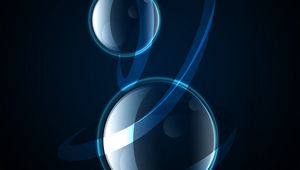 Preview wallpaper bubbles, circles, abstraction, dark