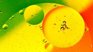 Preview wallpaper bubbles, circles, abstraction, yellow