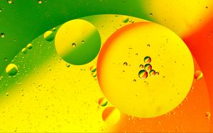 Preview wallpaper bubbles, circles, abstraction, yellow
