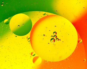 Preview wallpaper bubbles, circles, abstraction, yellow