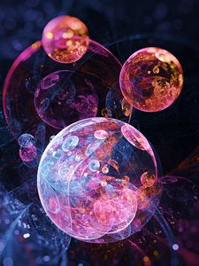 Preview wallpaper bubbles, circles, colorful, abstraction