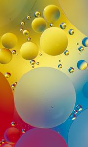 Preview wallpaper bubbles, circles, gradient, water, glare