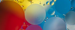Preview wallpaper bubbles, circles, gradient, water, glare