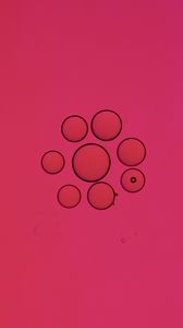 Preview wallpaper bubbles, circles, liquid, abstraction, pink