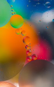 Preview wallpaper bubbles, circles, liquid, abstraction