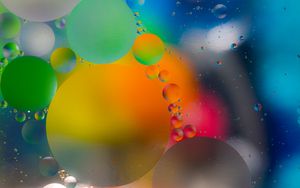 Preview wallpaper bubbles, circles, liquid, abstraction