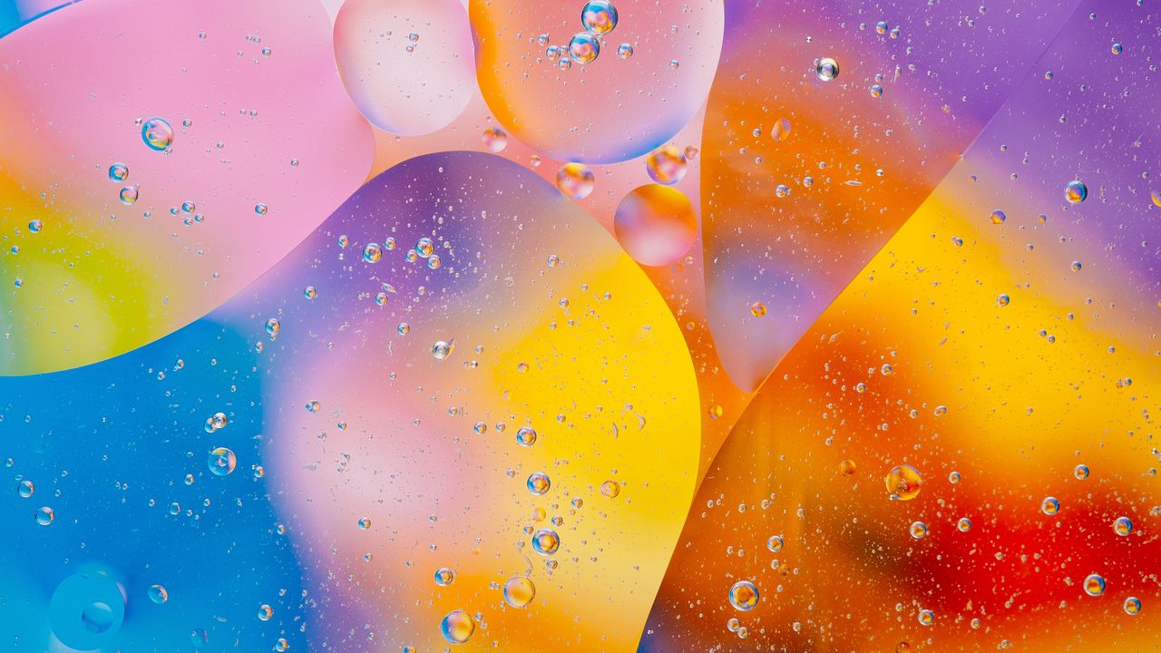Wallpaper bubbles, circles, shape, gradient, colorful