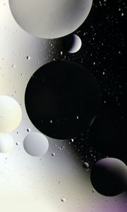 Preview wallpaper bubbles, circles, water, gradient, black