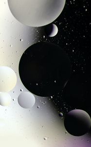 Preview wallpaper bubbles, circles, water, gradient, black