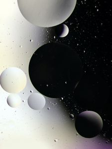 Preview wallpaper bubbles, circles, water, gradient, black