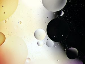 Preview wallpaper bubbles, circles, water, gradient, black