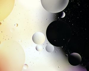 Preview wallpaper bubbles, circles, water, gradient, black