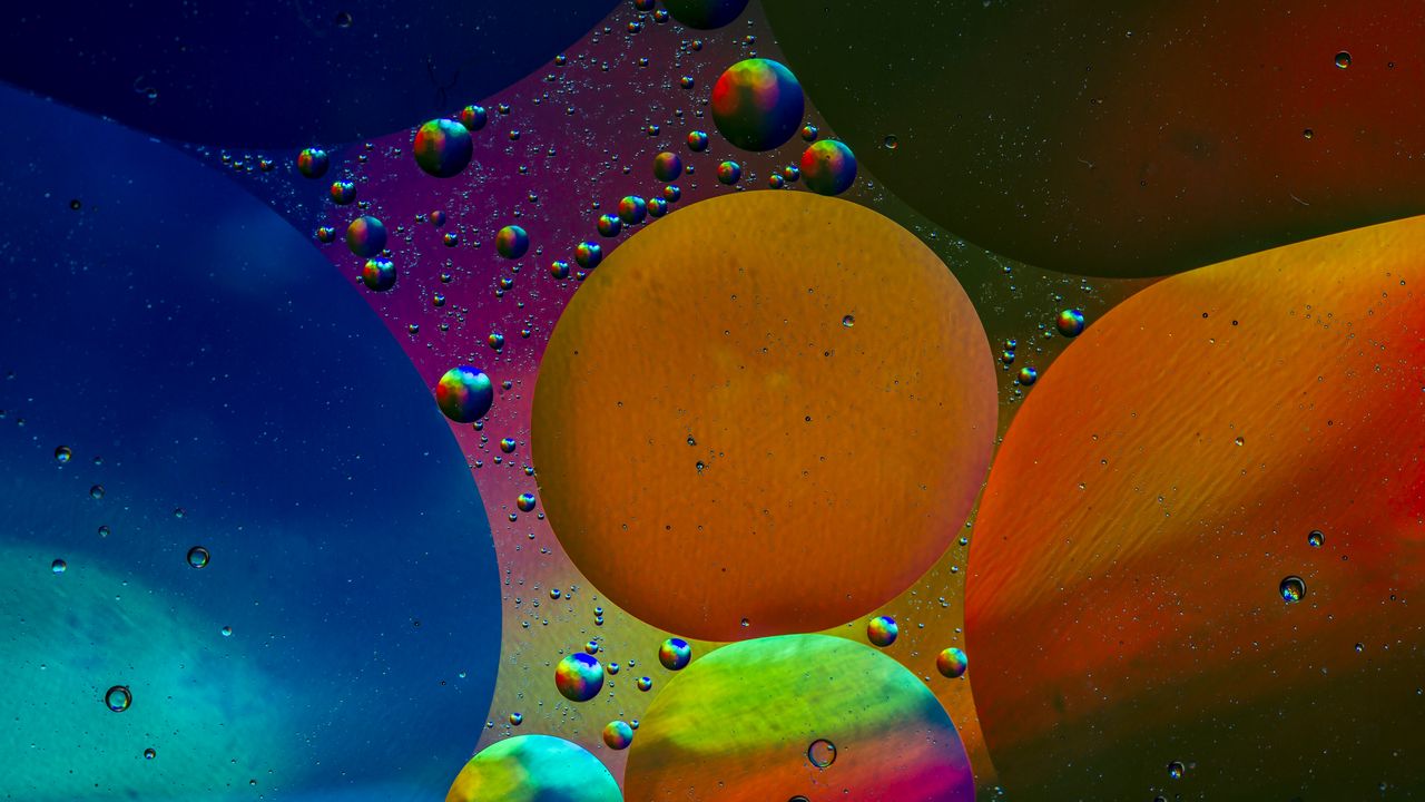 Wallpaper bubbles, colorful, abstraction, water hd, picture, image