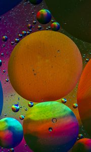Preview wallpaper bubbles, colorful, abstraction, water