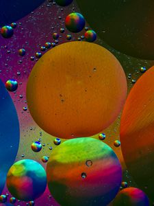 Preview wallpaper bubbles, colorful, abstraction, water