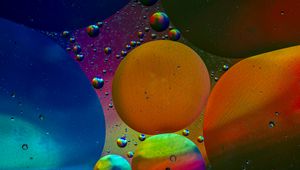 Preview wallpaper bubbles, colorful, abstraction, water
