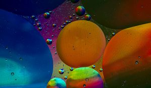 Preview wallpaper bubbles, colorful, abstraction, water