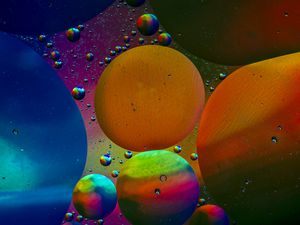Preview wallpaper bubbles, colorful, abstraction, water