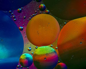 Preview wallpaper bubbles, colorful, abstraction, water