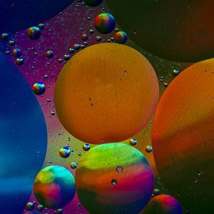 Preview wallpaper bubbles, colorful, abstraction, water