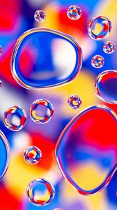 Preview wallpaper bubbles, colorful, blur, water