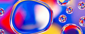 Preview wallpaper bubbles, colorful, blur, water